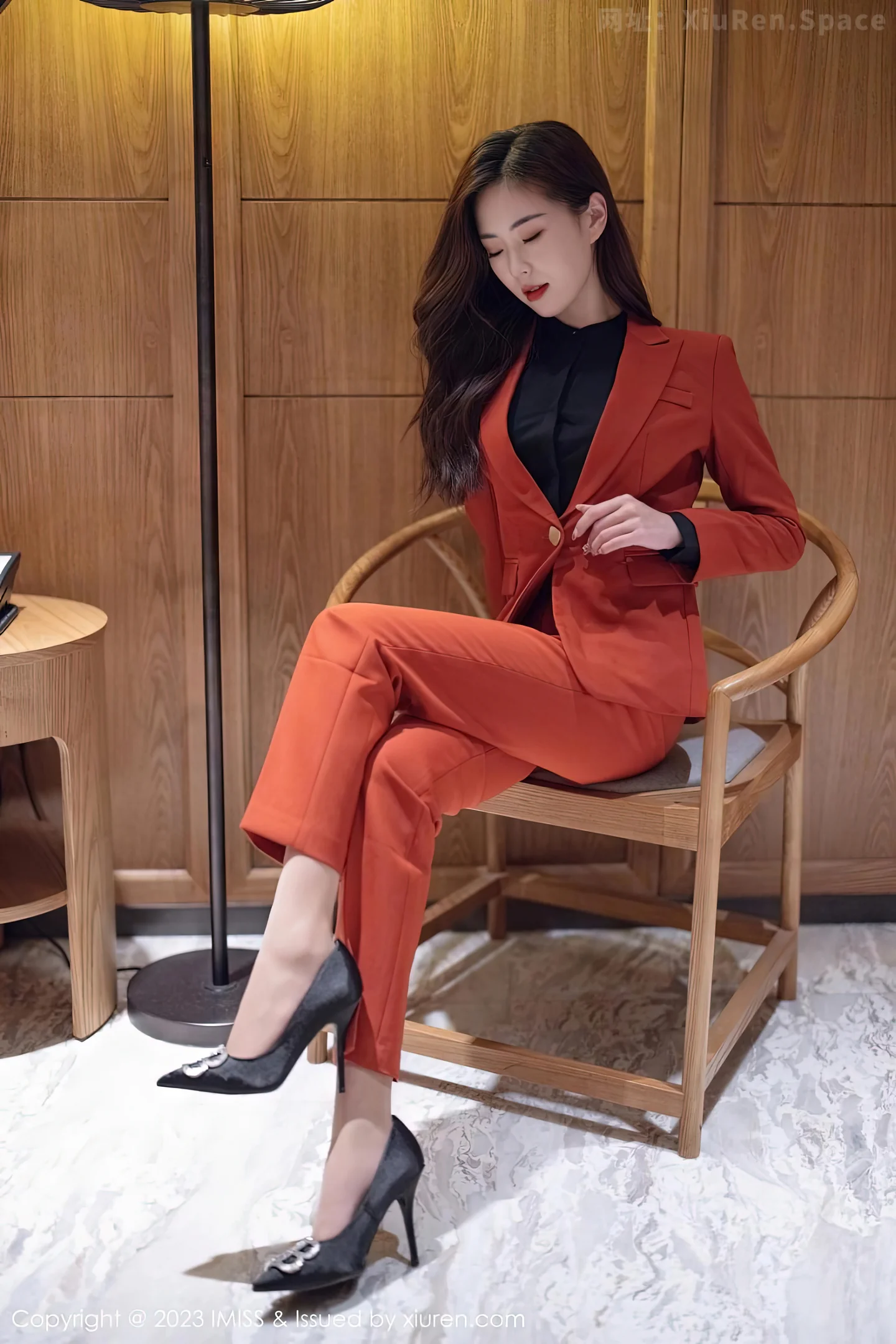 图片[5]-[IMISS爱蜜社]Vol.717 模特杨紫嫣candy脱职场OL露性感黑色内衣原色丝袜迷人诱惑写真60P-秀人网官方网站